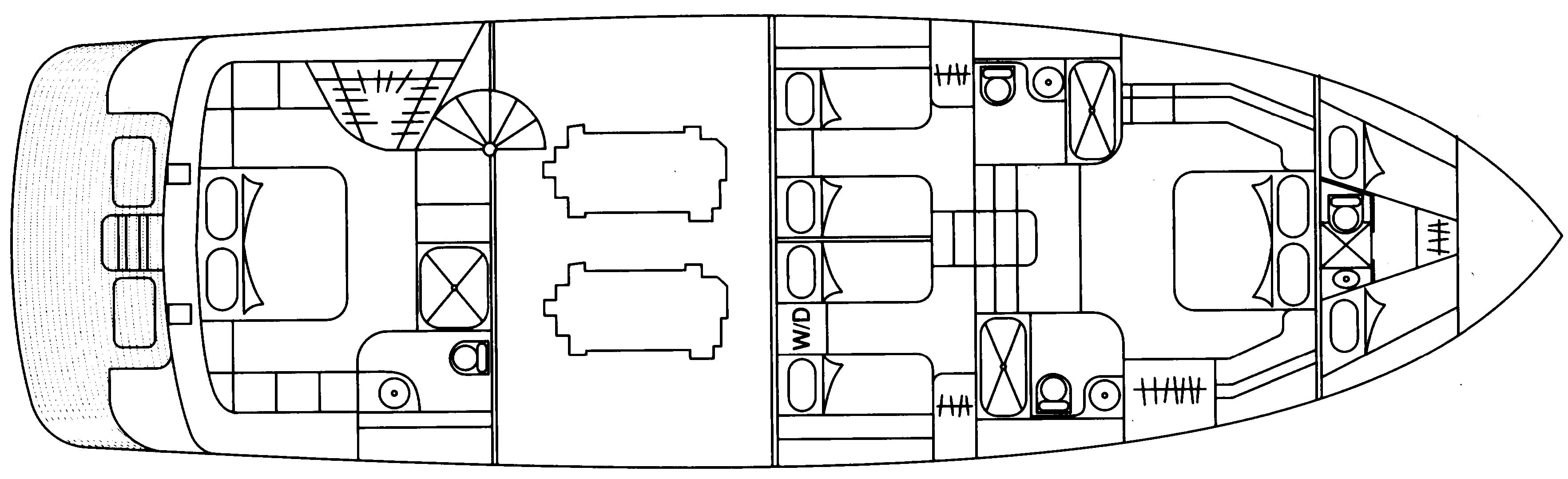 Johnson Yachts 63-65 Motor Yacht floor plan
