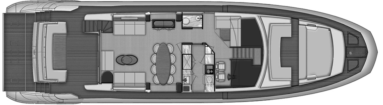 Azimut Yachts 80 Flybridge floor plan