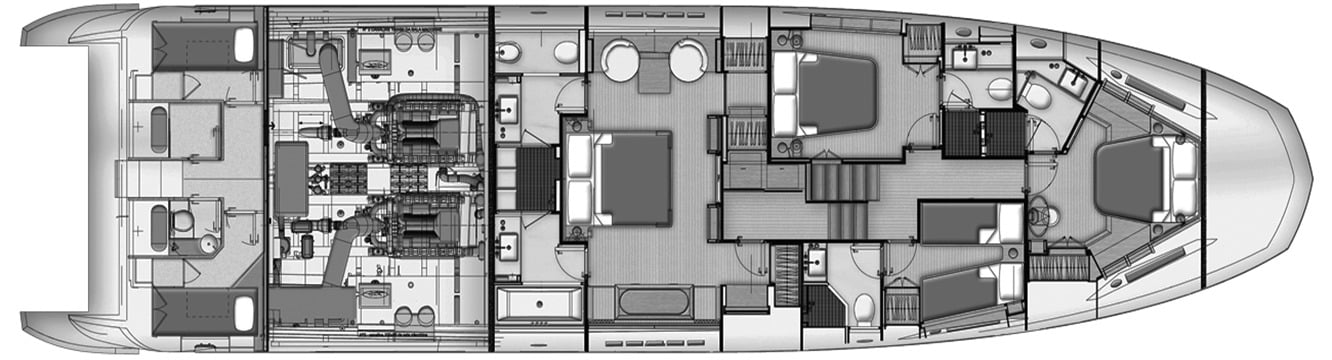 Azimut Yachts 80 Flybridge floor plan