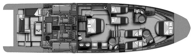 Azimut Yachts 70 Flybridge floor plan