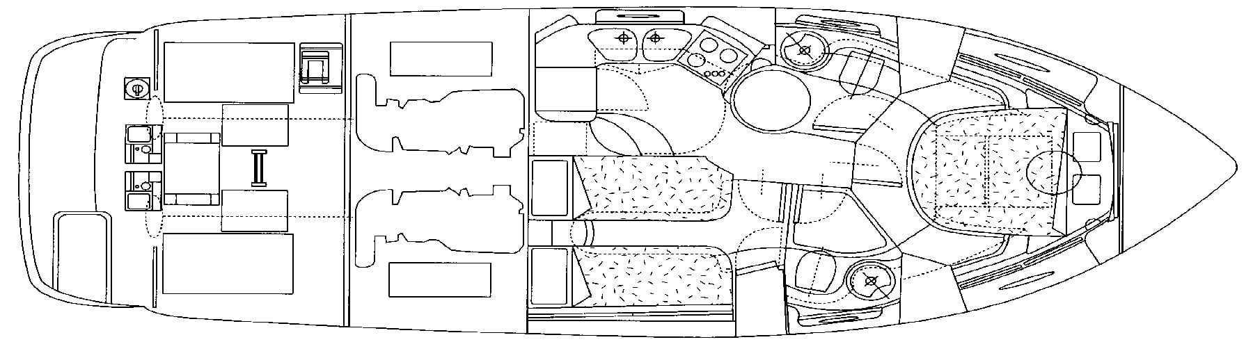 Azimut Yachts 39 Flybridge floor plan
