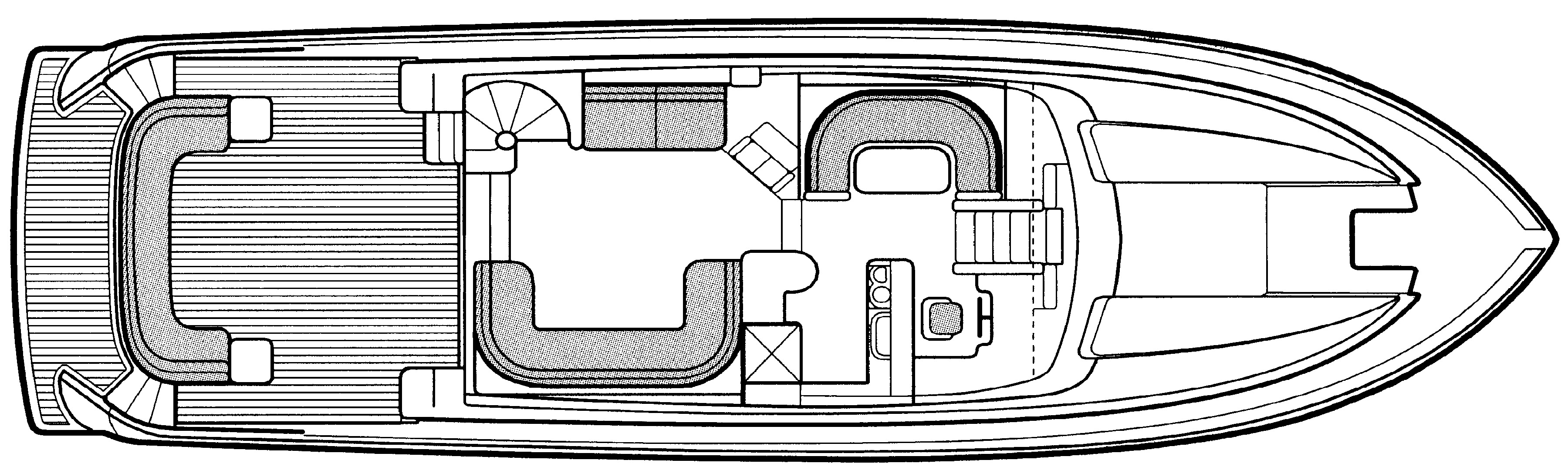 Johnson Yachts 70 Motor Yacht floor plan