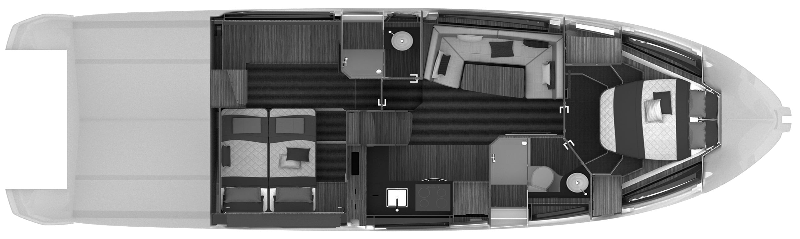 Azimut Yachts Atlantis 43 floor plan