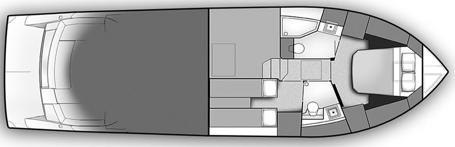Carver Yachts C43 Coupe floor plan