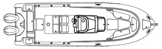 Edgewater 318-320 Center Console floor plan