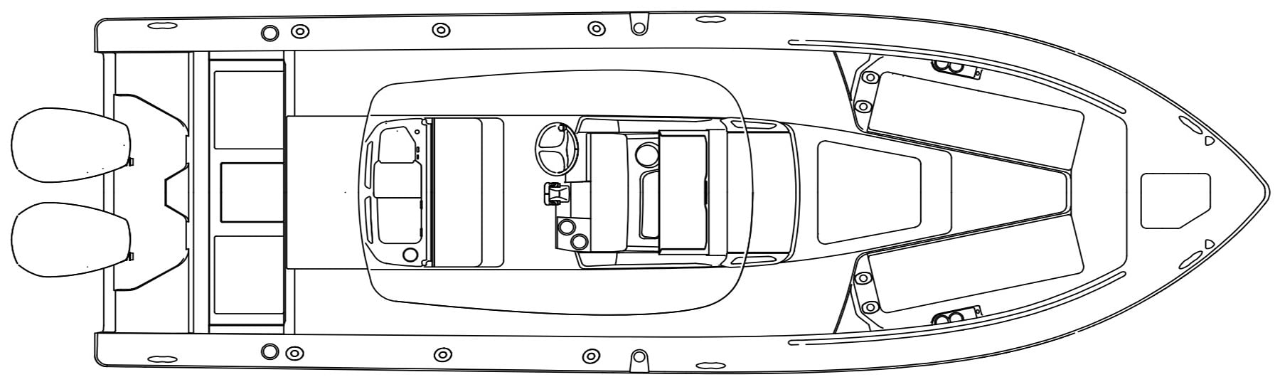 Everglades 273 Center Console floor plan