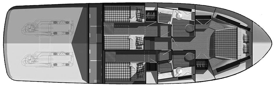Grand Banks Yachts Eastbay 44 SX floor plan