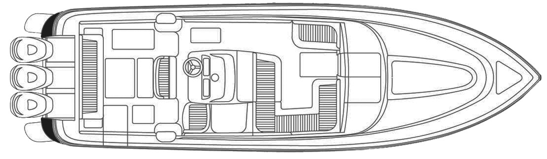 Intrepid Yachts 375 Walkaround floor plan