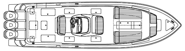 Intrepid Yachts 400 Center Console floor plan