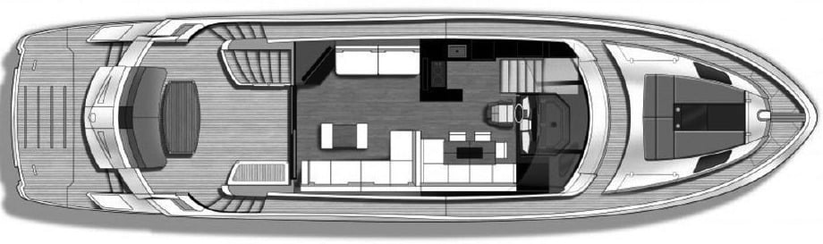 Marquis Yachts 660 Sport Yacht floor plan