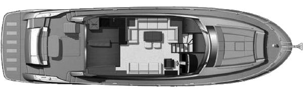 Prestige Yachts 620 Fly floor plan