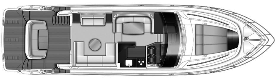 Princess Yachts 56 Flybridge floor plan