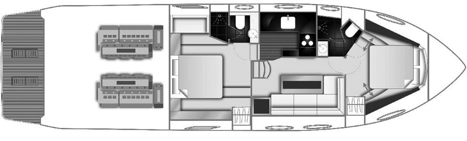 Princess Yachts V52 floor plan