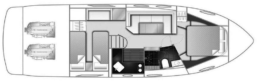 Princess Yachts V39 floor plan