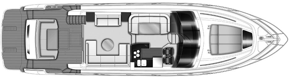Princess Yachts 60 Flybridge floor plan