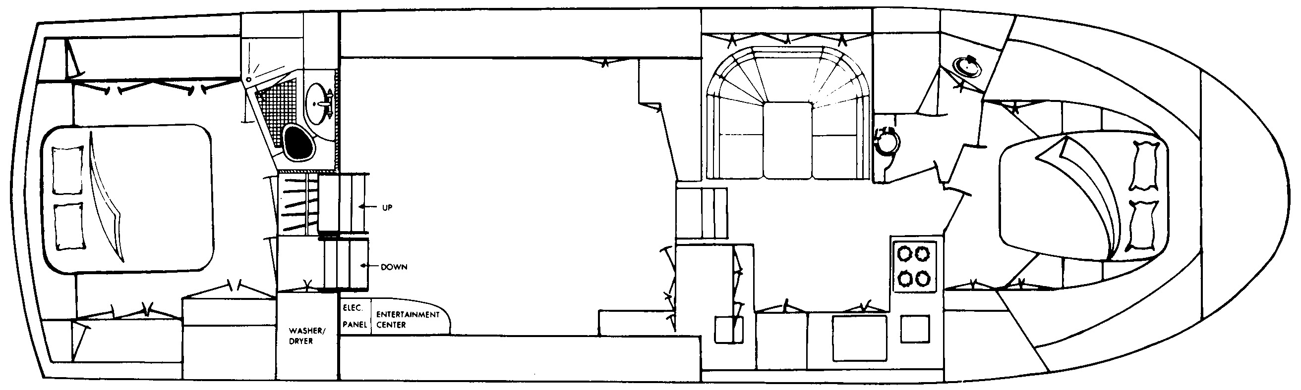 Kha Shing 49 Motor Yacht floor plan