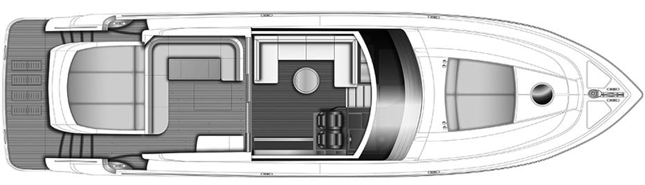 Princess Yachts V62 floor plan