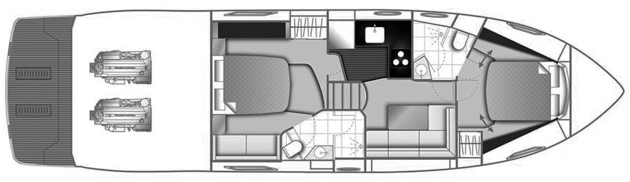 Princess Yachts V48 floor plan
