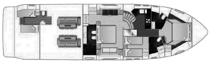 Princess Yachts V72 floor plan