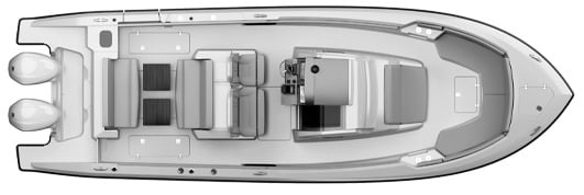 Pursuit Yachts S 328 Sport floor plan