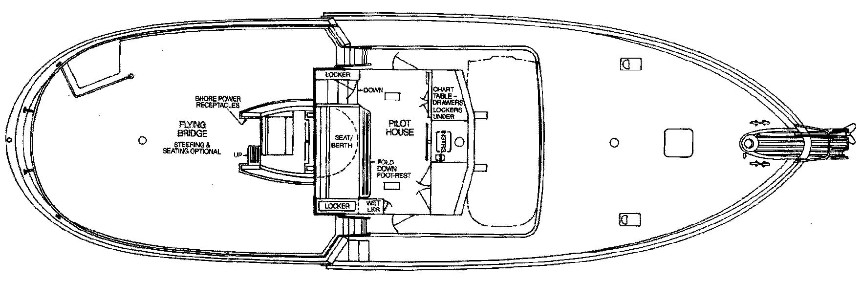Krogen Yachts 54 Trawler floor plan