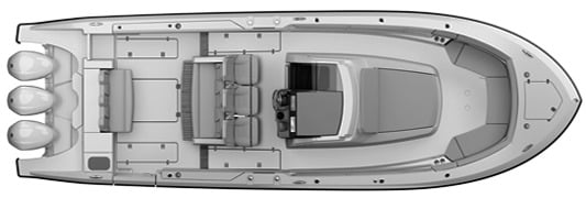 Pursuit Yachts S 368 Sport floor plan