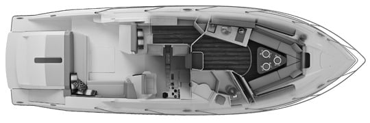 Pursuit Yachts SC 365i Sport Coupe floor plan