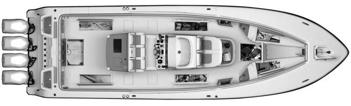 Mako Yachts 414 Center Console floor plan
