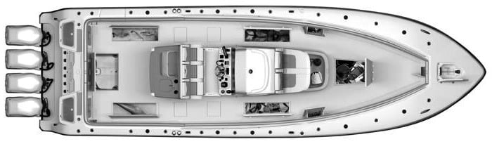 Mako Yachts 414 Center Console floor plan