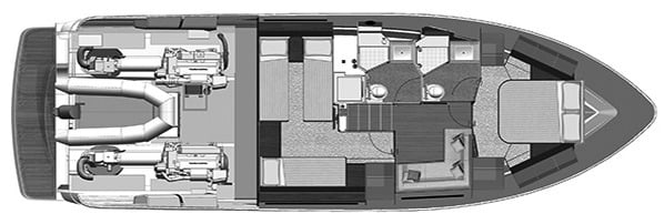 Riviera Yachts 4800 Sport Yacht floor plan