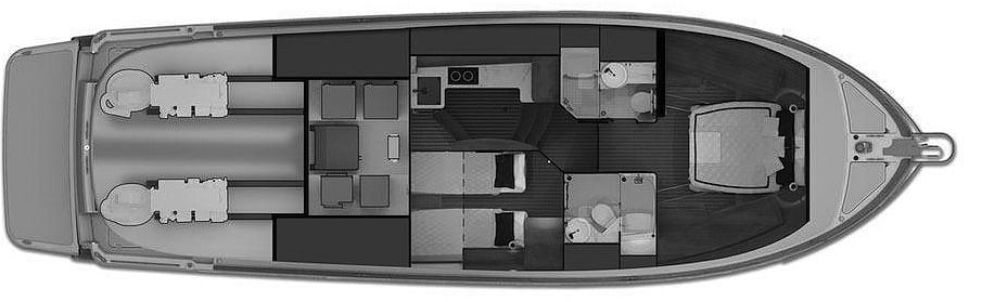 Sabre Yachts 45 Salon Express floor plan