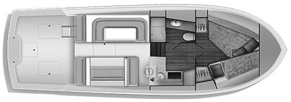 Viking Yachts 37 Billfish floor plan