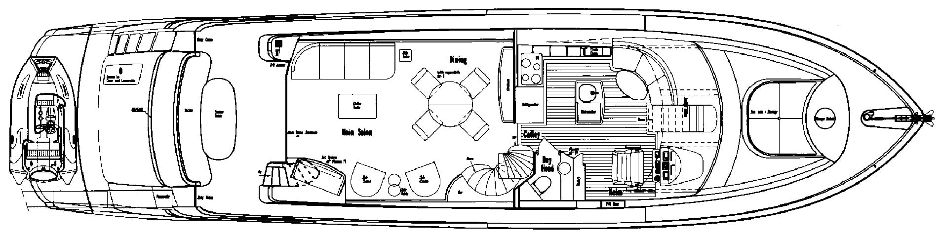 Lazzara Yachts 74 Motor Yacht floor plan