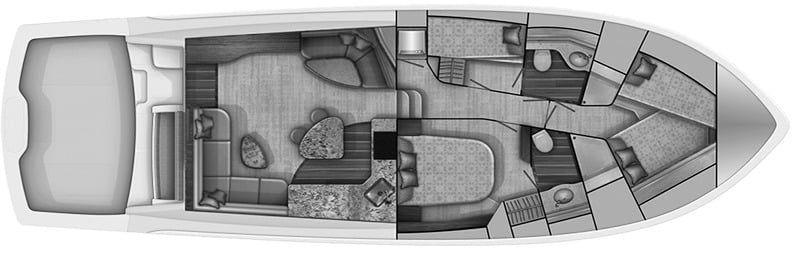 Viking Yachts 52 Convertible floor plan
