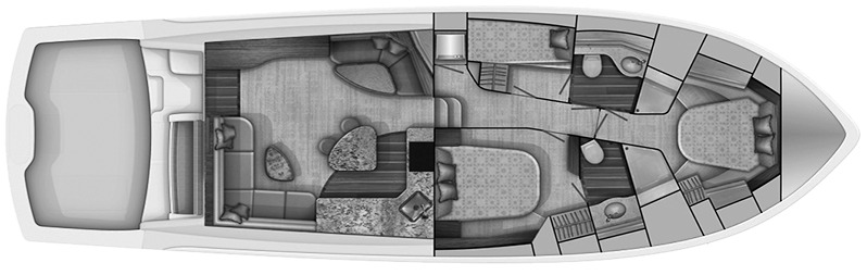 Viking Yachts 52 Convertible floor plan