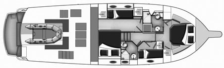 Riviera Yachts 4700-5000 Sport Yacht floor plan