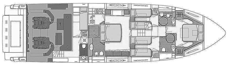 Ferretti Yachts 690 floor plan