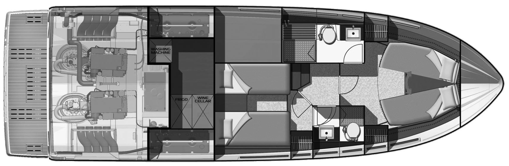 Jeanneau NC 14 floor plan