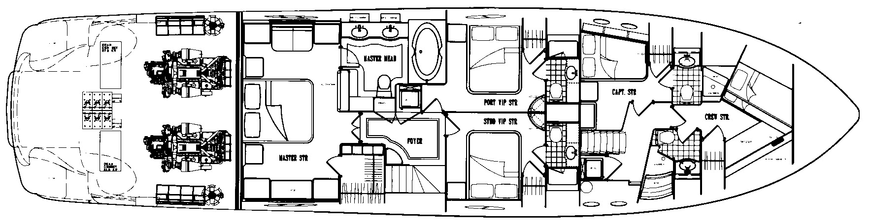 Lazzara Yachts 80 E floor plan