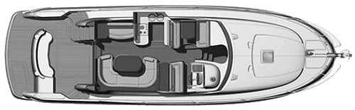 Prestige Yachts 46 Fly floor plan
