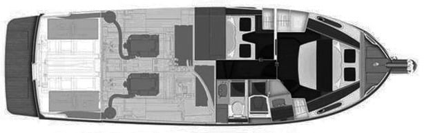 Beneteau Swift Trawler 44 floor plan