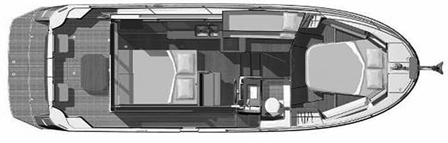 Beneteau Swift Trawler 30 floor plan