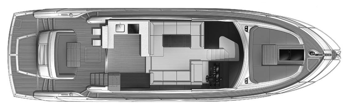 Sunseeker Yachts Manhattan 52 floor plan