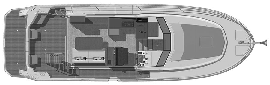 Beneteau Swift Trawler 35 floor plan