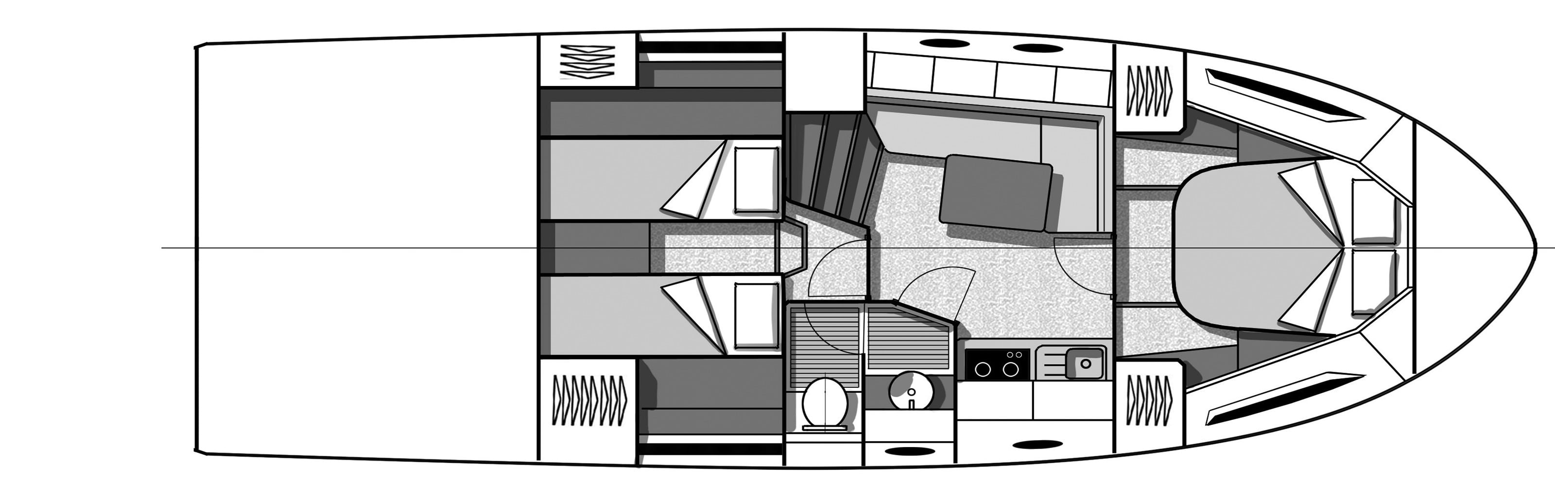 Beneteau Gran Turismo 40 floor plan