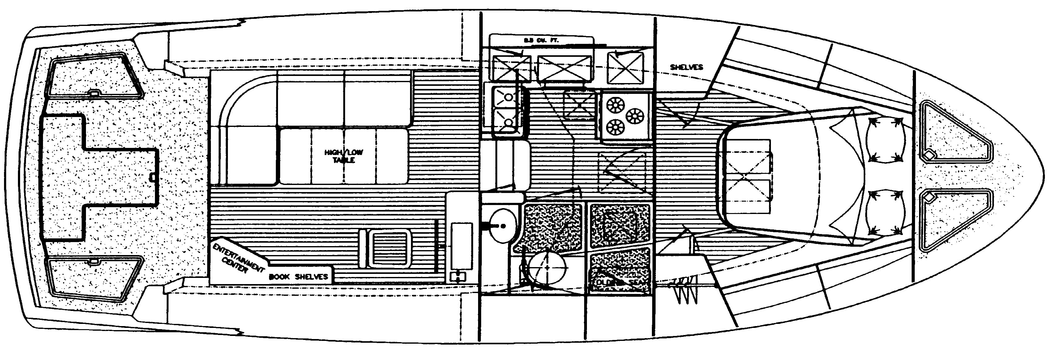 Legacy 34 Sedan floor plan