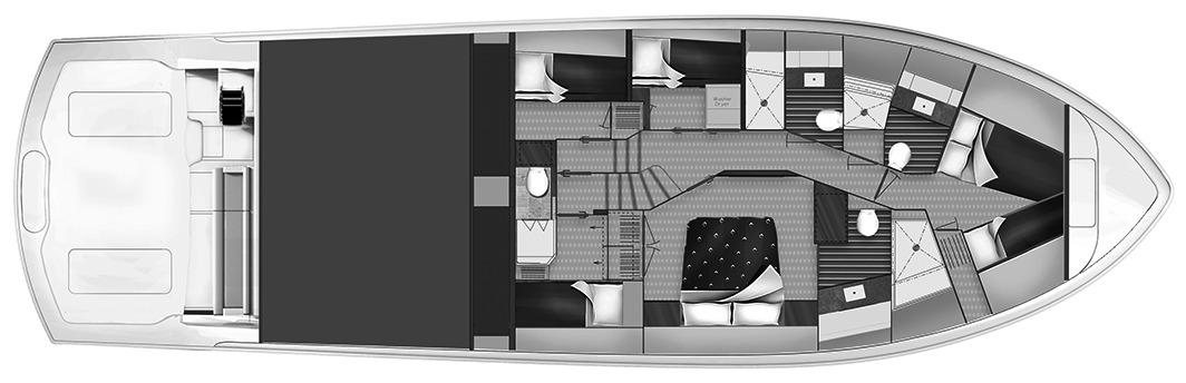 Hatteras Yachts GT70 floor plan