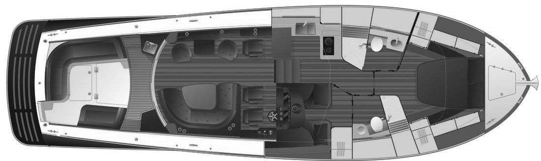 Hinckley Yachts Talaria 48 Motoryacht floor plan