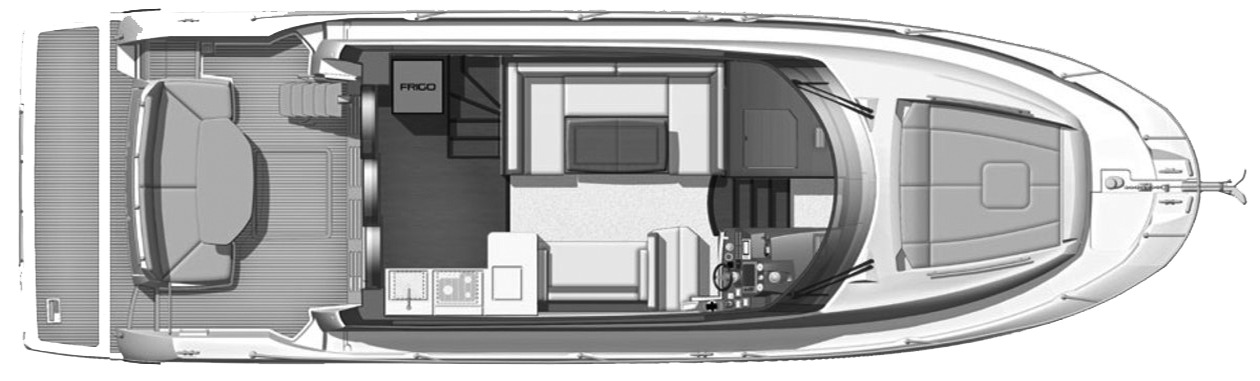 Prestige Yachts 450 Fly floor plan