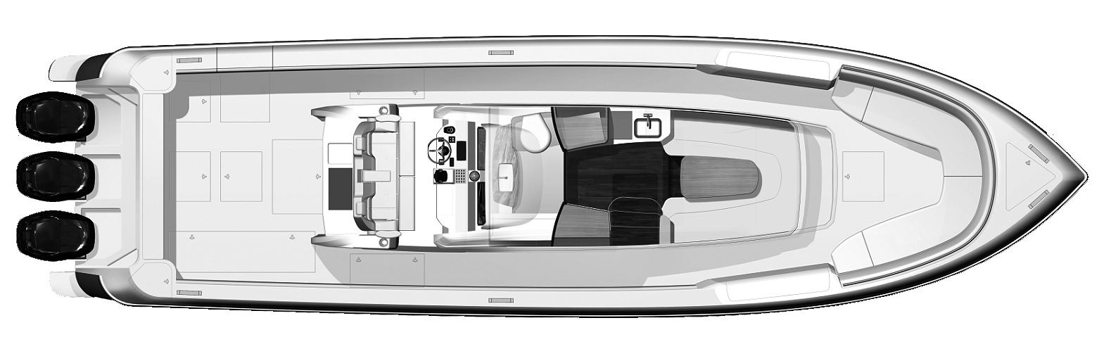 Intrepid Yachts 407 Panacea floor plan